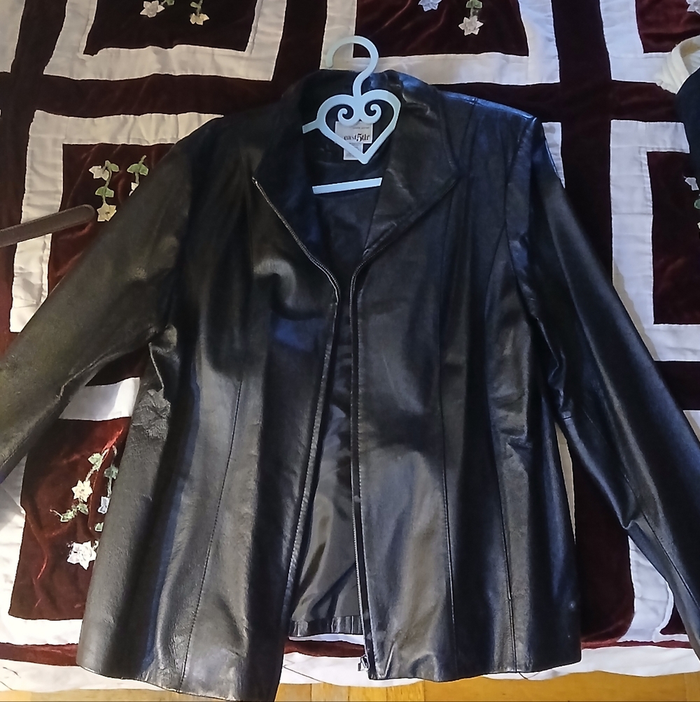 East 5th Women's Black Leather Jacket